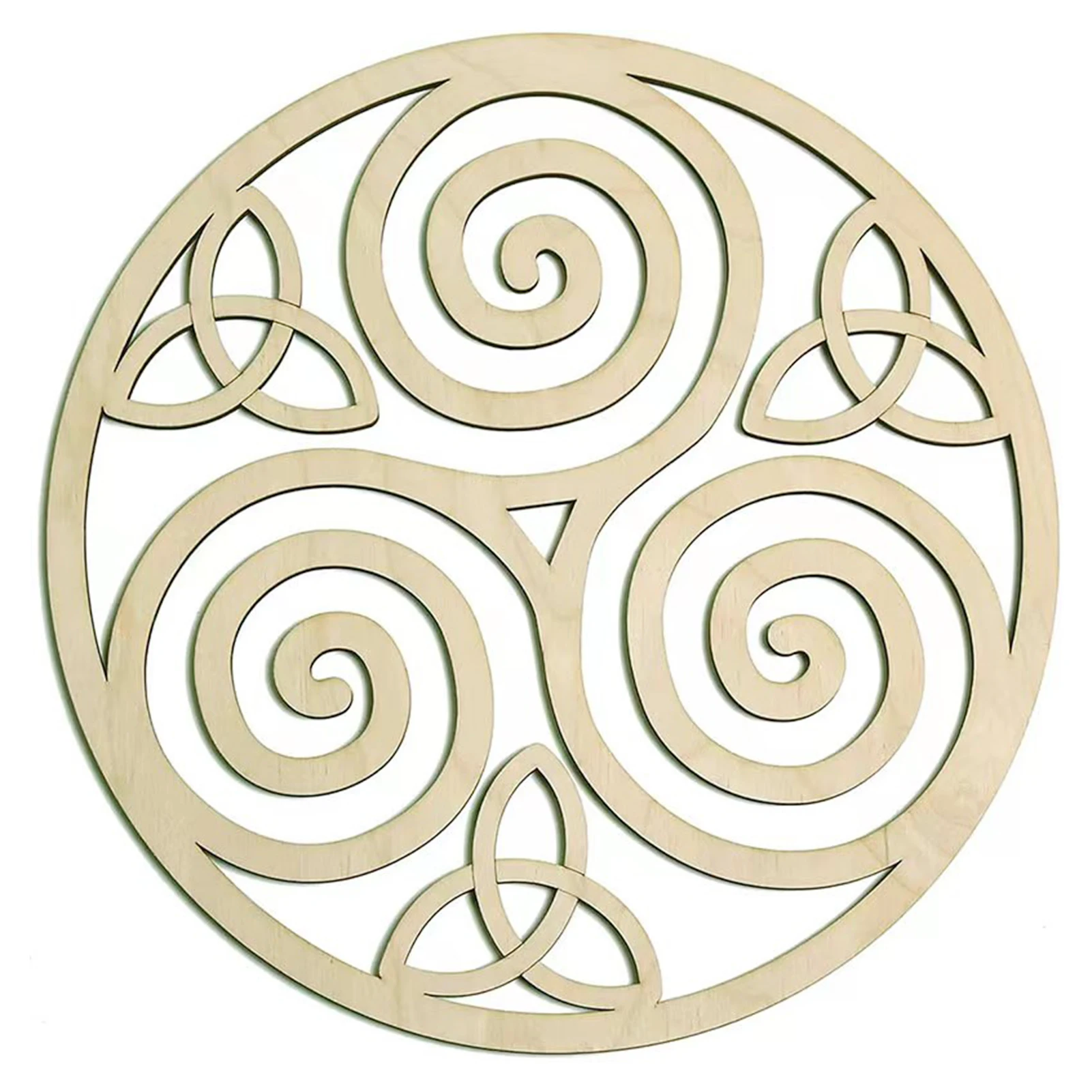 

Кельтский искусство Triskele узел деревянная стена искусство ирландские символы кельтский тройной спиральный Настенный декор 11'тройной спира...
