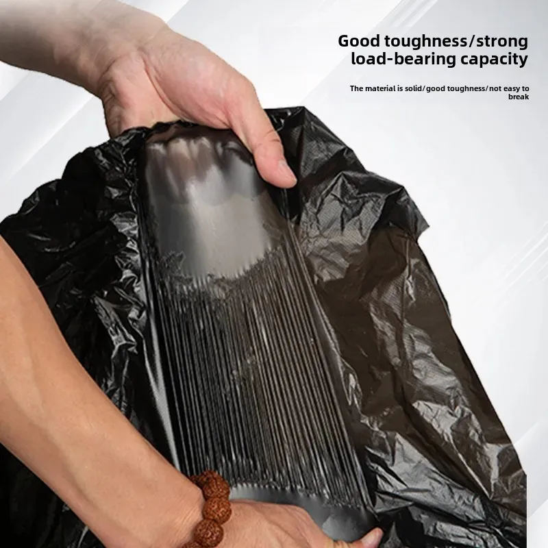 Черные утолщенные промышленные мешки для мусора пластинчатый рот использования