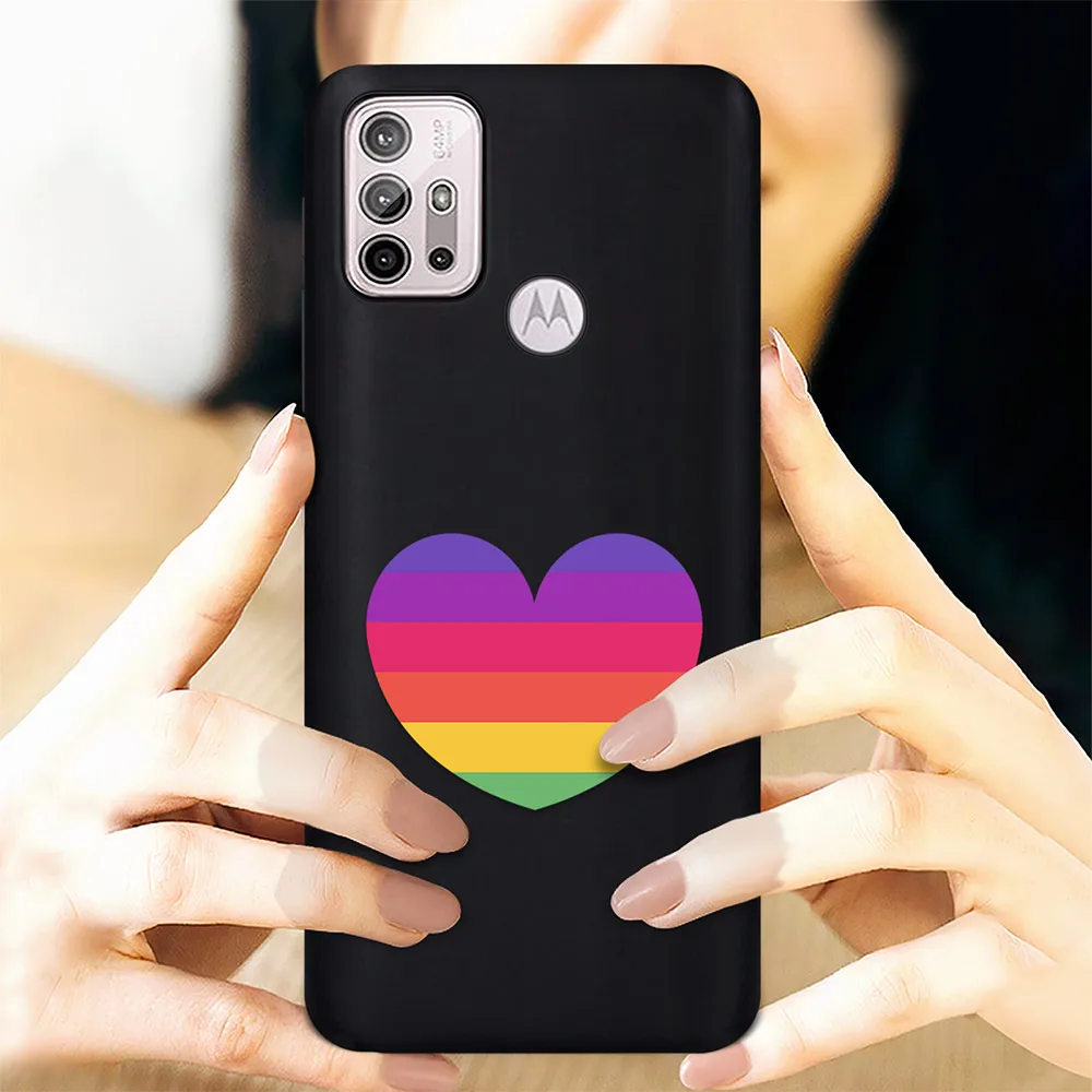 

Rainbow Love Phone Case for Motorola Moto G8 Power Lite E7 Plus G7 Power EU G8 G9 Play One Macro E5Plus E20 E40 G30 Cover Fundas