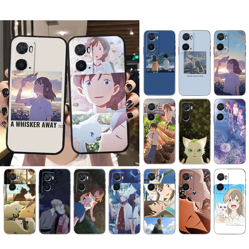 

A Whisker Away Anime Cat Phone Case for OPPO A77 A57 A57S A78 A96 A91 A54 A74 A94 A73 A52 A53A53S A15 A16 A17 Funda