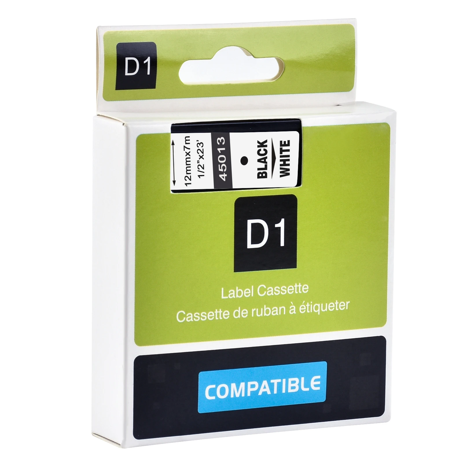 50pcs 45010 45013 45018 45021 45023 45024 for DYMO LabelManager 160 280 210D Rhino 5200 D1 12MM LABEL Tape ribbon cassette