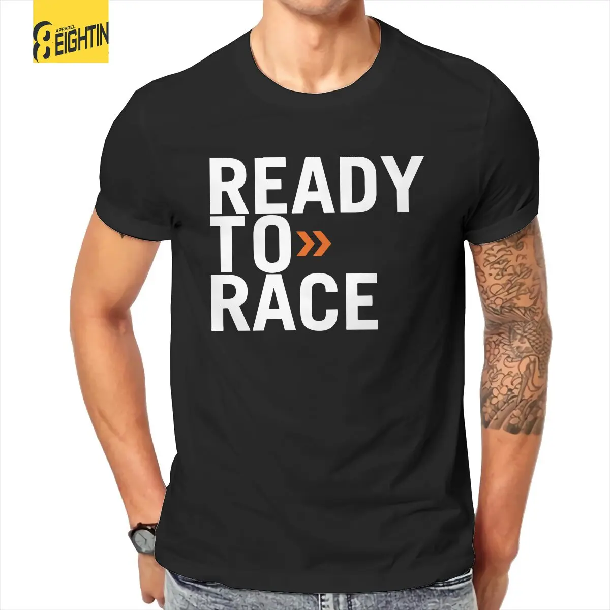 

Ready to Race Men's T Shirts Motorbike Crazy Tee Shirt Short Sleeve Crew Neck T-Shirts Pure Cotton Graphic Printed Tops