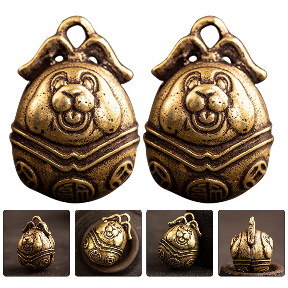 

Bells Bell Charm Bunny Pendant Lucky Vintage Rabbit Christmas Fortune Chinese Mini Brassjingle Sheep Tree Grazing Zodiac Farm