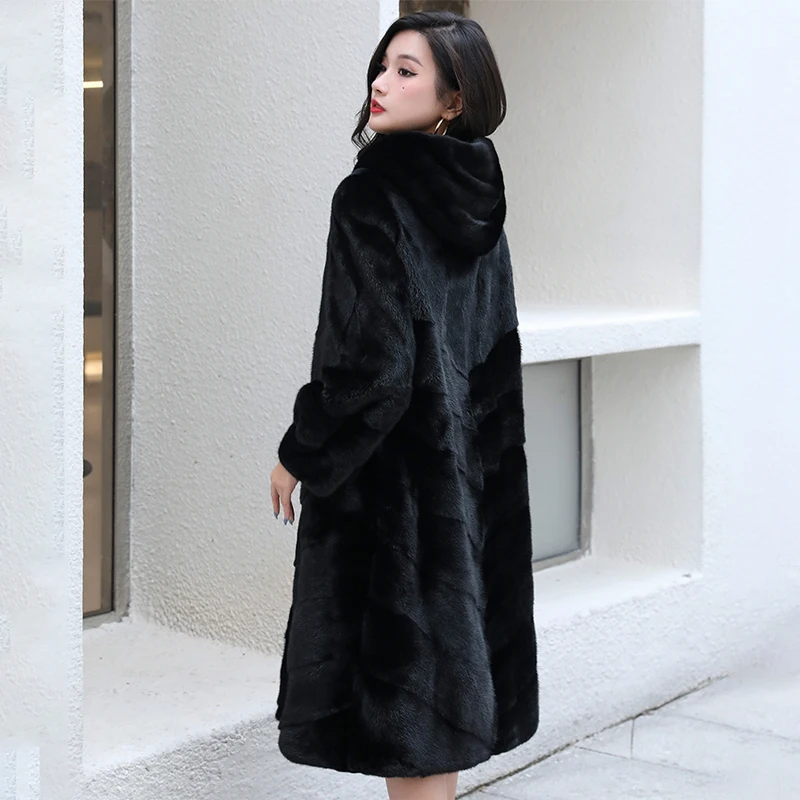 Clearance Coats Overcoat Genuine Leather Fur Mink Fur Thick Winter Formal Other Real Fur Overcoat Female Mink Coat Sd1
