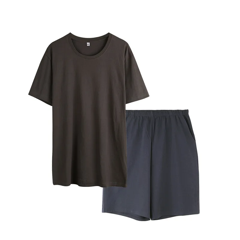 Men's Pajamas Cotton 2022 Summer New Home Clothes Pajama for Men Two Piece Set Short-sleeved Shorts Sleepwear Mens Clothing Sets