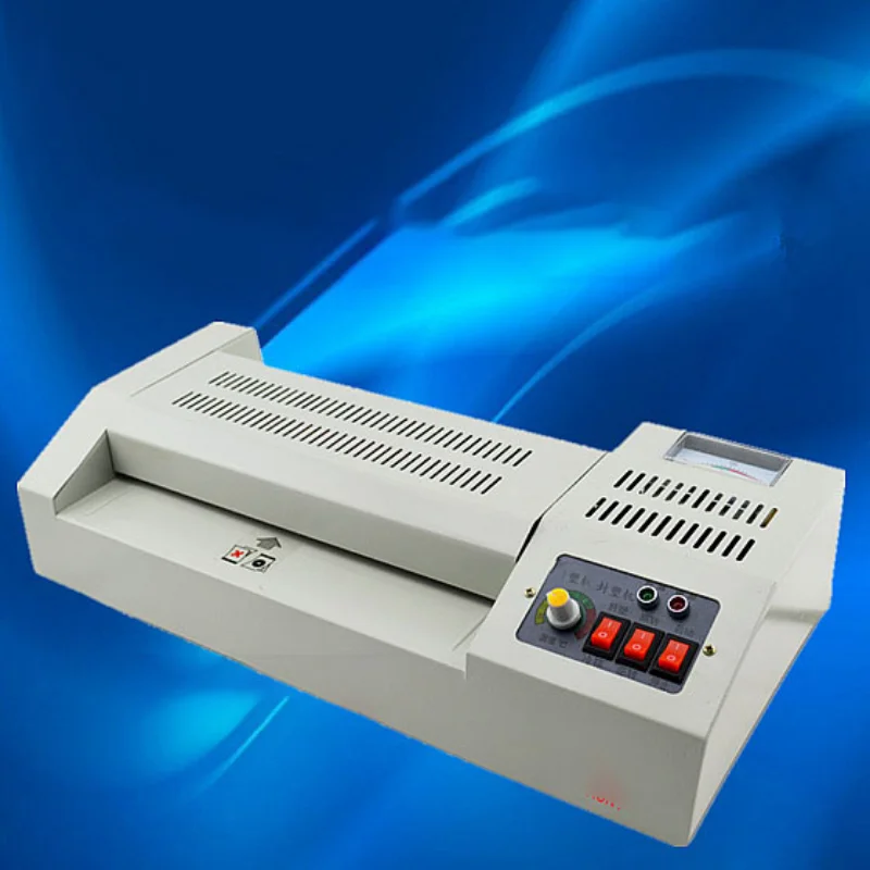 320A1 Level Adjustable Temperature Metal Laminator Hot and Cold A3 Photo A4 Laminating Machine for Office/Home 4 Rollers 320mm images - 6