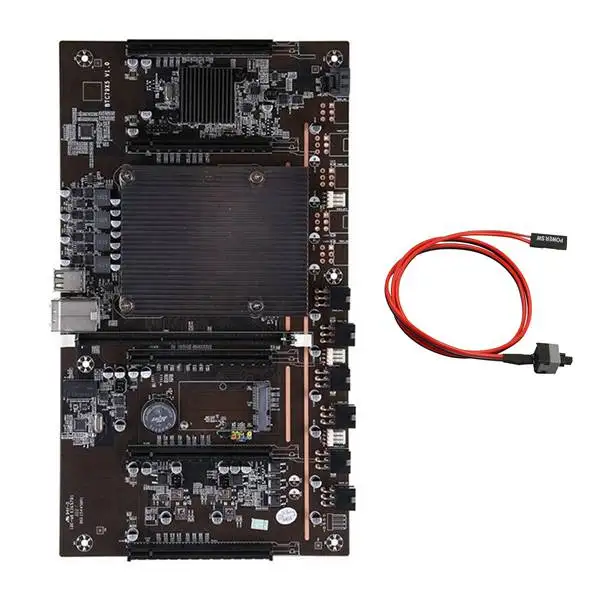

X79 H61 BTC Miner Motherboard with Switch Cable LGA 2011 DDR3 Support 3060 3070 3080 GPU 5 PCIE Mining Motherboard