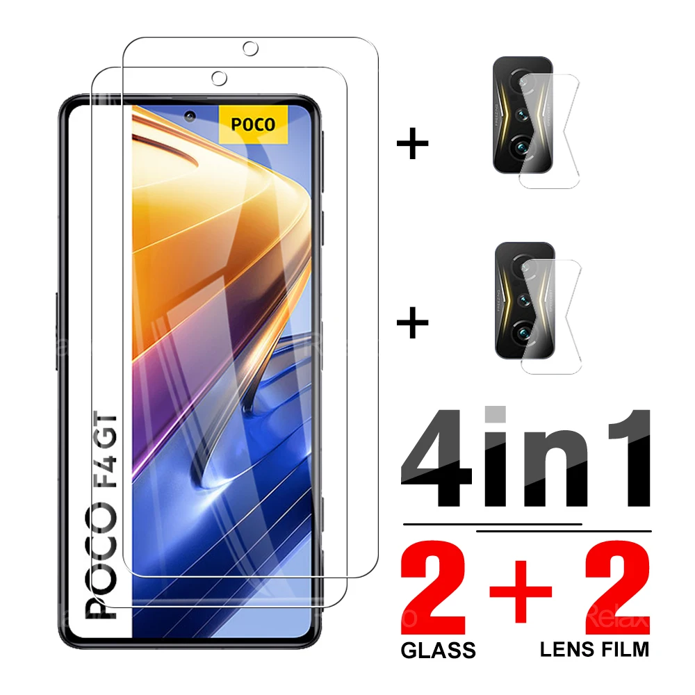 

Закаленное стекло 4 в 1 для Xiaomi Poco F4 GT 5G, защита объектива камеры для Xiomi Poco m4pro x3 f3 m3 x4 pro nfc 4G, защитная пленка