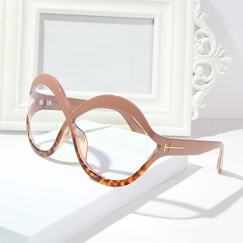 Новинка 2024 г. Брендовые женские очки большого размера в оправе модные уличные