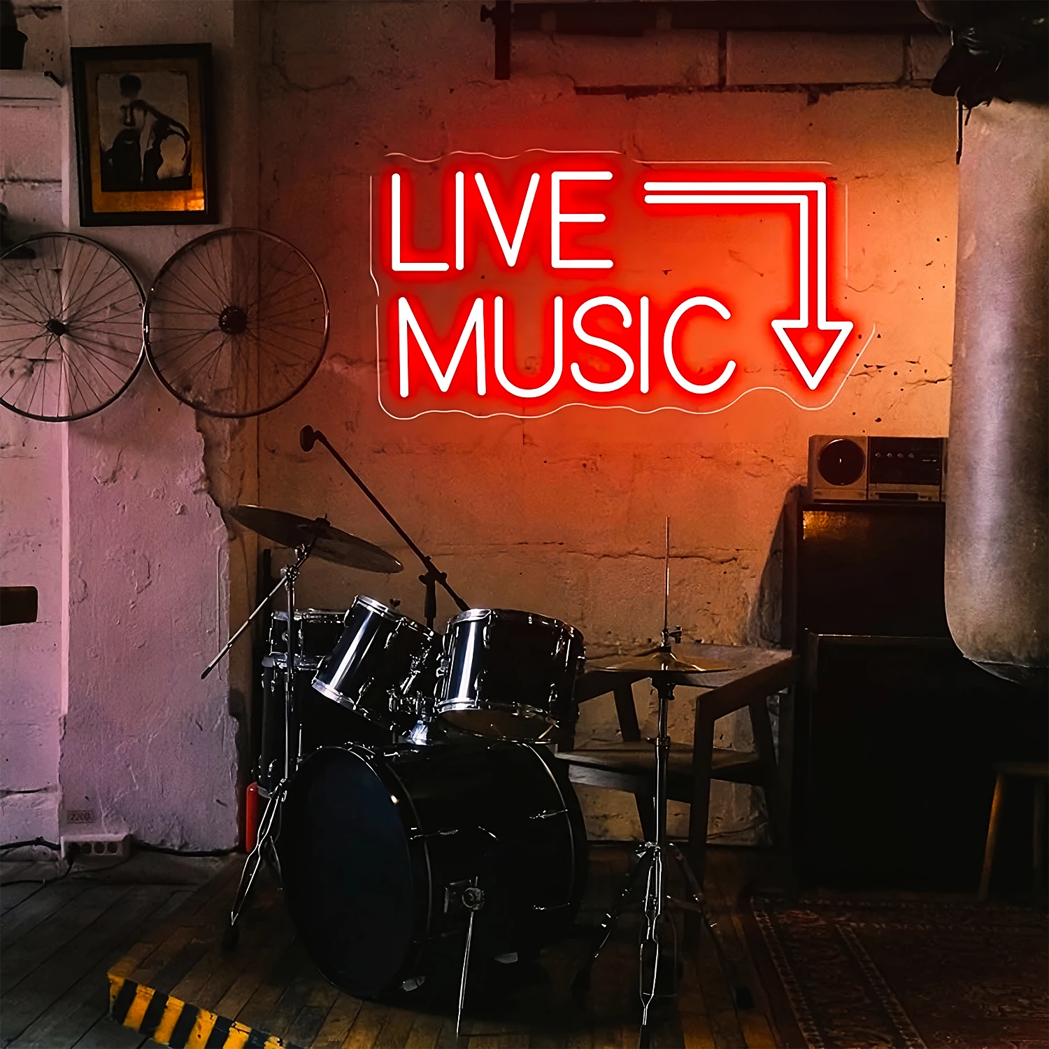 Live Music Custom LED Neon Sign Personalized Dimmable Neon Light Up Sign Bar Nightclub Music Studio Wall Decor Living Room Decor images - 6