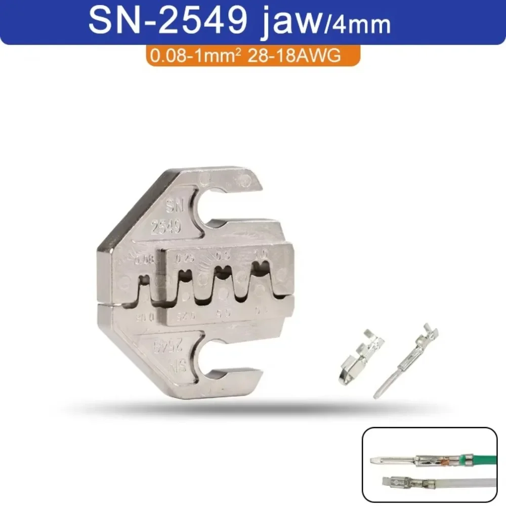 Обжимной инструмент, плоскогубцы, набор обжимных губок, 4 мм, прорезные губки SN-2546B/58B/02C/2549 06WF X6/06 48BS для обжимных клемм