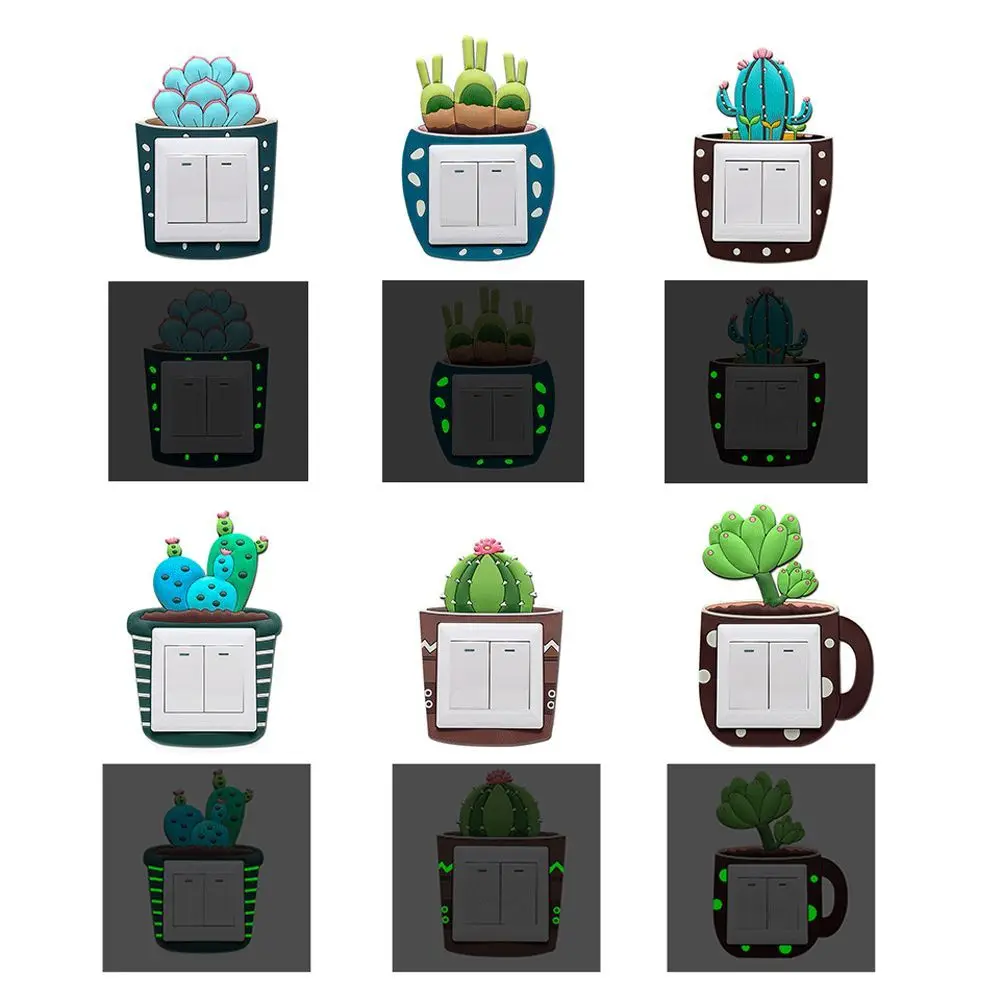 

Новинка, декоративные флуоресцентные наклейки на стену, светящийся Переключатель, наклейка, флуоресцентная крышка