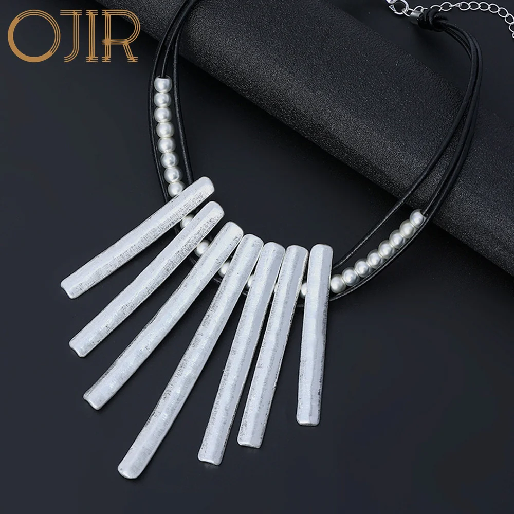 

Vintage Collares Necklace Long Chains with Silver Color Alloy Beads Stranger Things Gothic Jewelry for Women 2022 Korean Fashion
