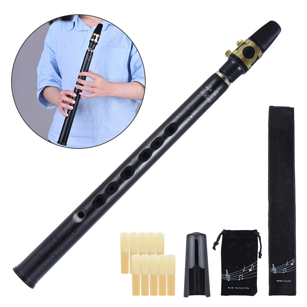 

Mini Pocket Bb Saxophone Sax ABS with Alto Mouthpieces 10pcs Reed Carrying Bag Woodwind Instrument Musical Instruments