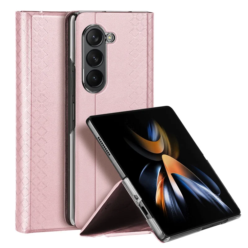 

For Samsung Galaxy Z Fold 5 Casing Dux Ducis Premium PU Leather Slim Folding Cover With Card Slots