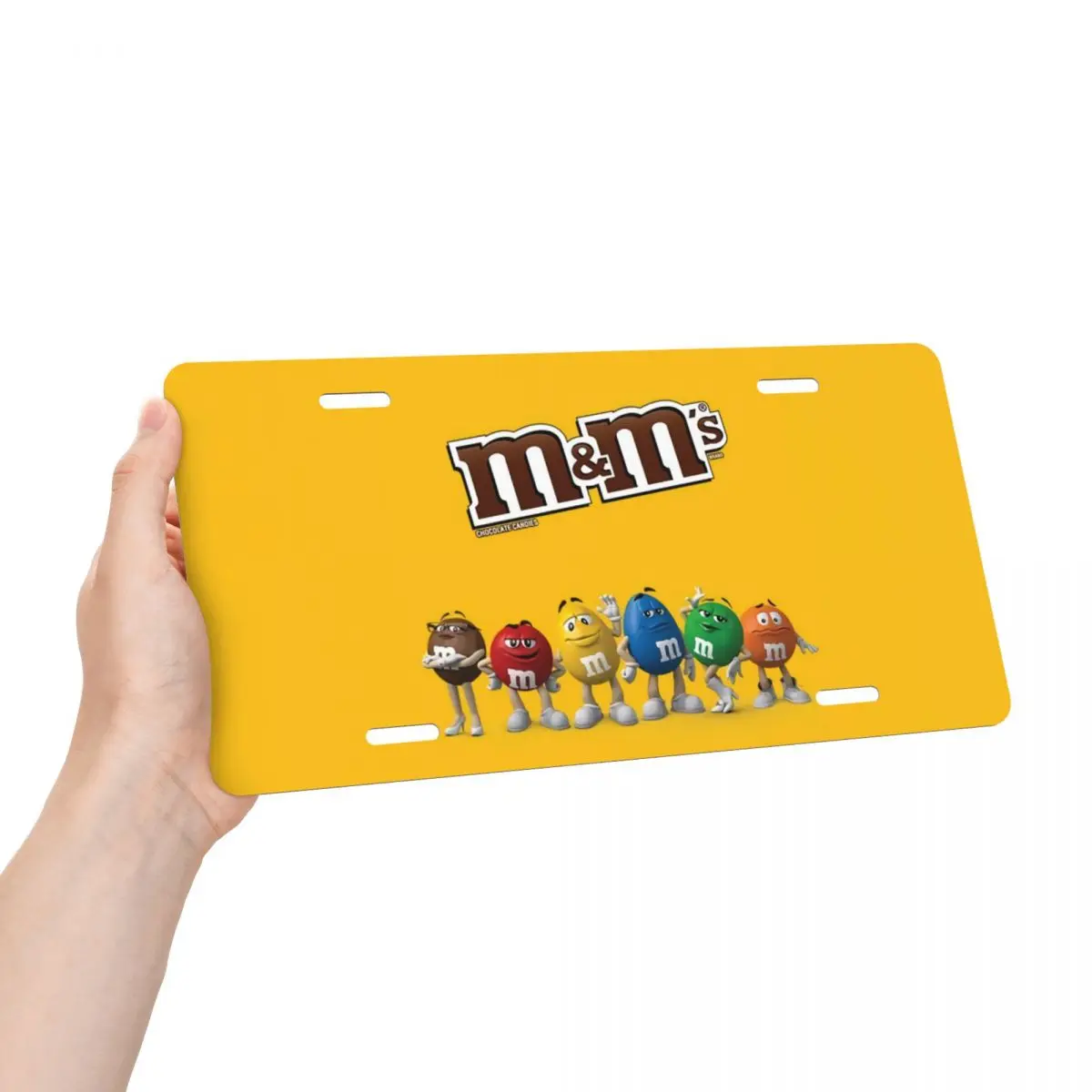 Индивидуальный M &amp M's шоколадные бобы декоративный металлический номерной