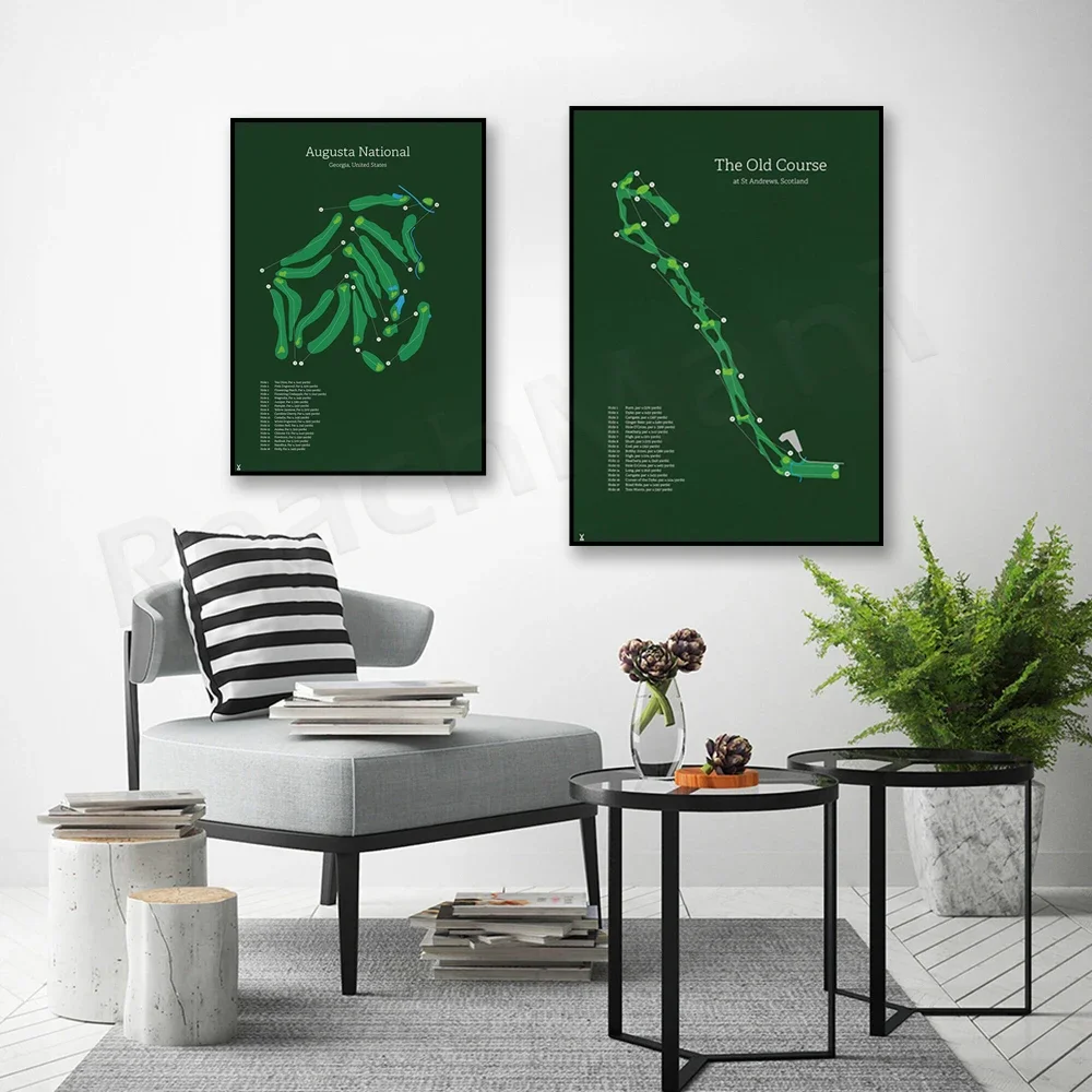 Национальный курс гольфа Augusta (Дом мастеров) старый Святого Эндрюса (Шотландии)