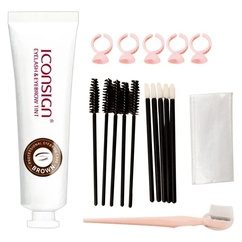 

Lash And Brow Tint 25ml Waterproof Eyebrow Tinting Kit 3 In 1 Eyelash Makeup Rich In Antioxidants And Nutrients Light Brown Dark