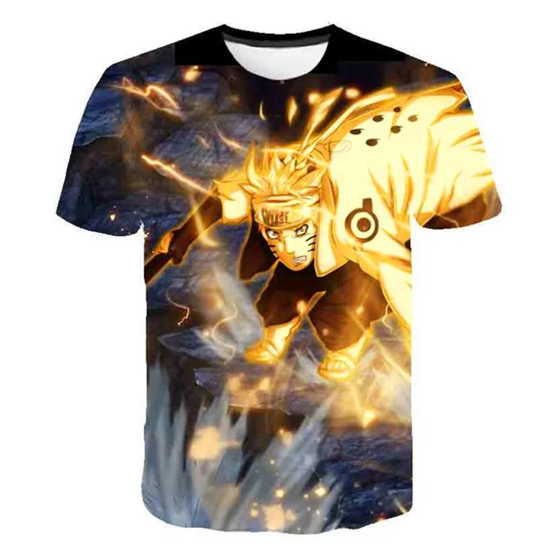 

2022 Summer Fashion Japanese Anime T-shirt Children Boys Short Sleeves Nαruto Tees Baby Kids Nαruto Tops For Girls Clothes 4-14Y