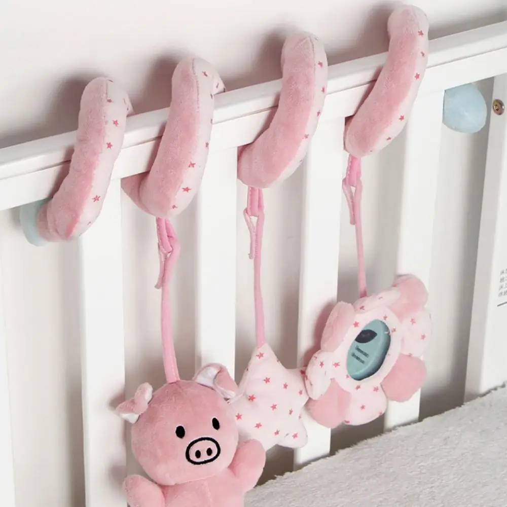 

Baby Rattles Mobiles Educational Toys For Newborns Spiral Crib Toddler Bed Bell Kid Playing Soft Baby Crib Stroller Hanging Doll