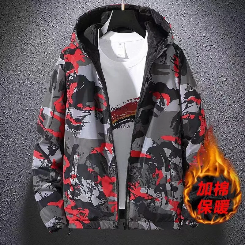 2021 New Men's Cotton-padded Jacket Autumn Winter Thick And Warm Male Jacket Double Sided Trendy Cotton Clothing Large Size Coat