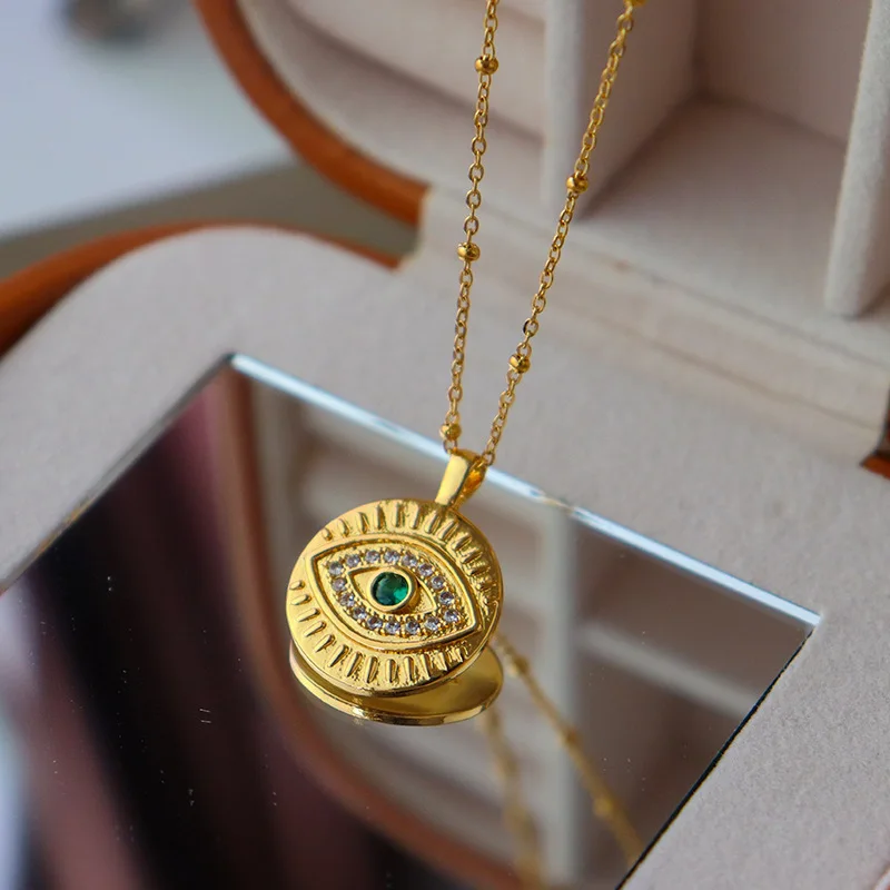 Винтажное ожерелье с подвеской в виде глаз