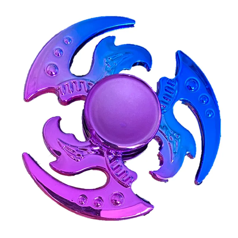 

The new colorful fidget gyroscope plastic gradient decompression toy finger gyro cross mirror exclusively