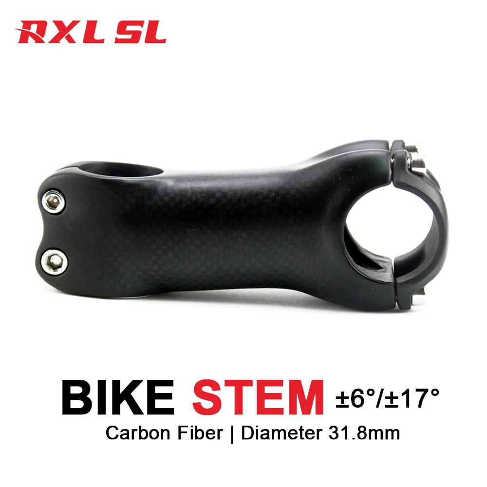 Фото Карбоновый вынос RXL SL MTB 31,8 мм для выноса горного велосипеда 6/17 градусов, вынос руля шоссейного велосипеда 70/80/90/100/110/120/130 мм №1