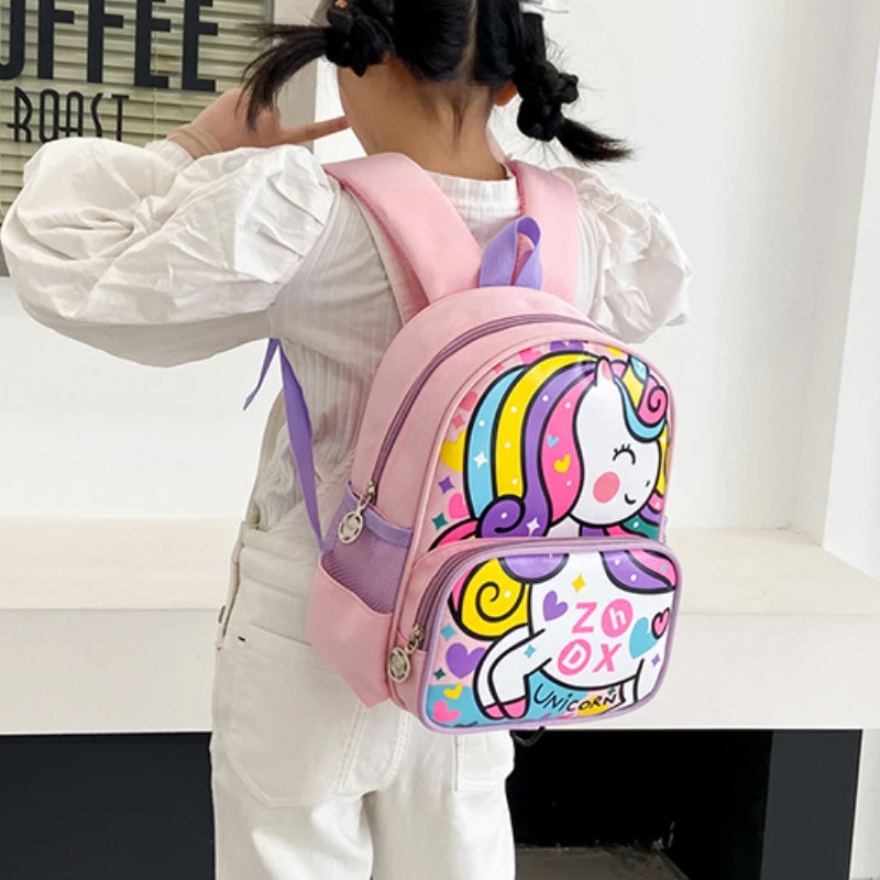 Children Cute Backpack In Kindergarten New Personalized Car Boy School Bags Cartoon Unicorn Girl Schoolbag Travel Gift