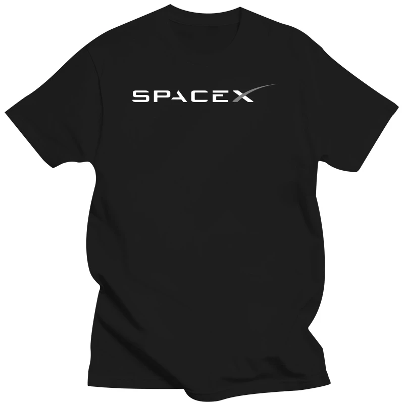 

Men o-neck tshirt fashion brand t-shirt black new New SPACEX SPACE X LOGO ELON Design T-Shirt euro size