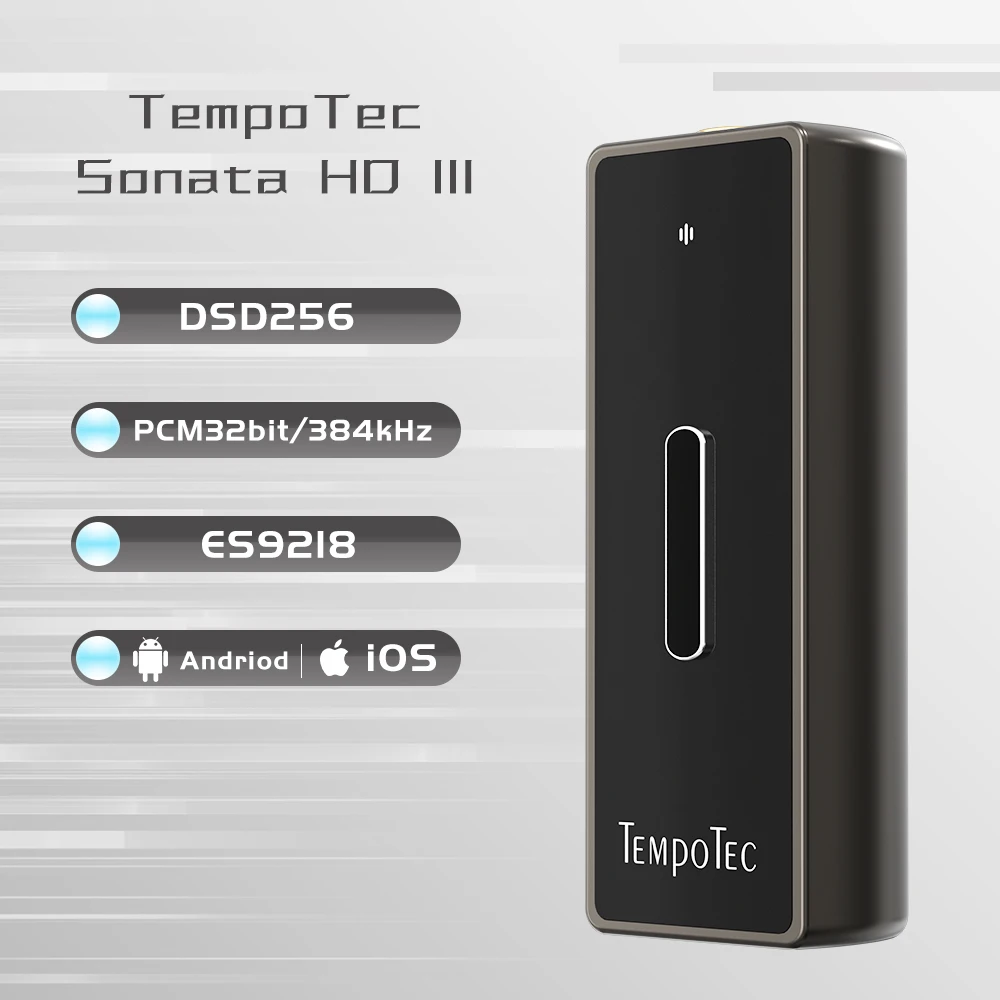 

USB C DAC TempoTec Sonata HD III Type-C до 3,5 мм DSD256 для Android, iPhone и ПК портативный усилитель для наушников