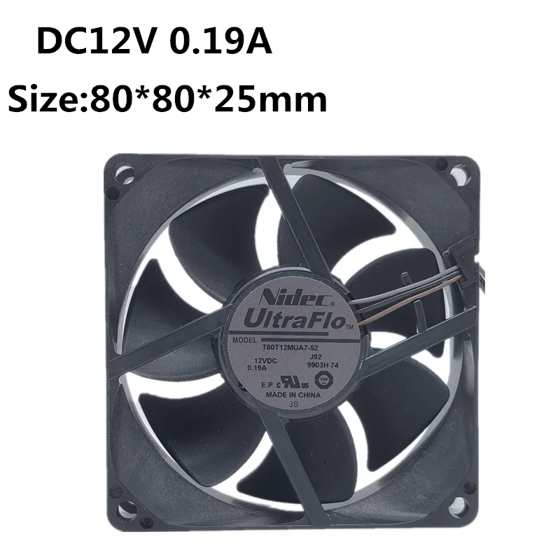 Новый оригинальный проектор, охлаждающий вентилятор 8 см T80T12MUA7-52 12V 0.19A 8025