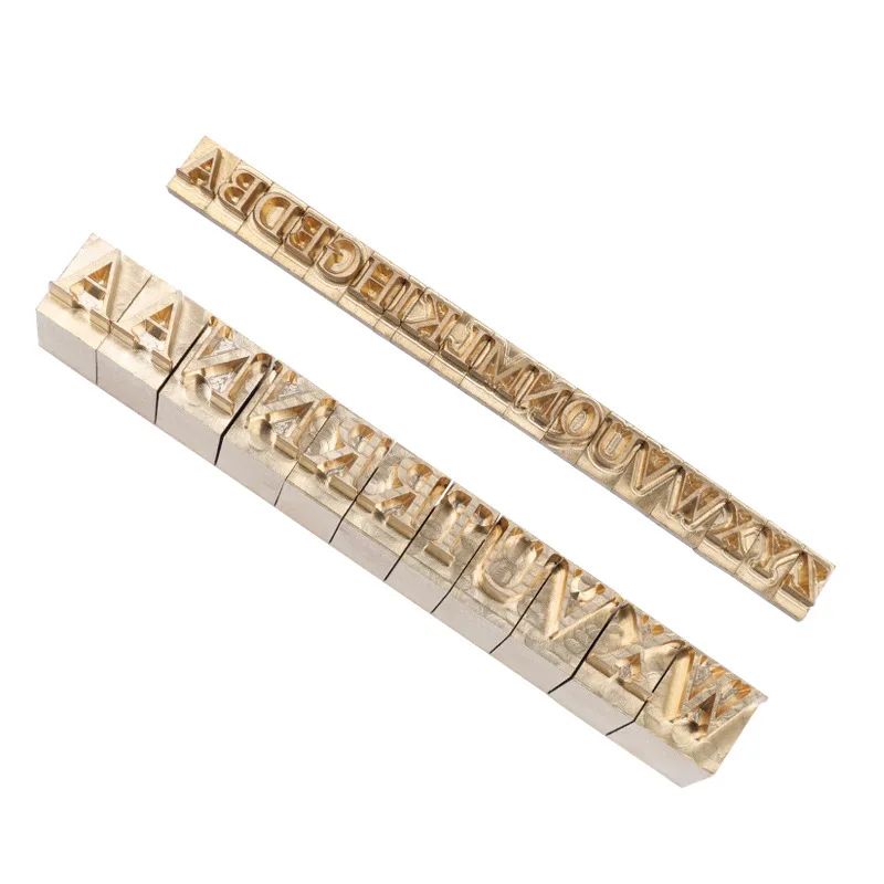 

DIY T slot copper 10cm holder 52 Alphabet set 10 numbers 20 symbol Leather logo stamp mold die cut soldering iron mold design