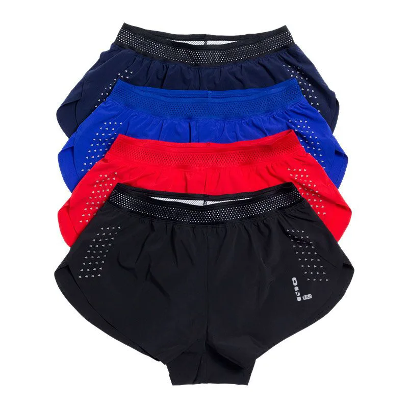 Zero resistance marathon three-point running shorts men's and women's track and field training quick-drying