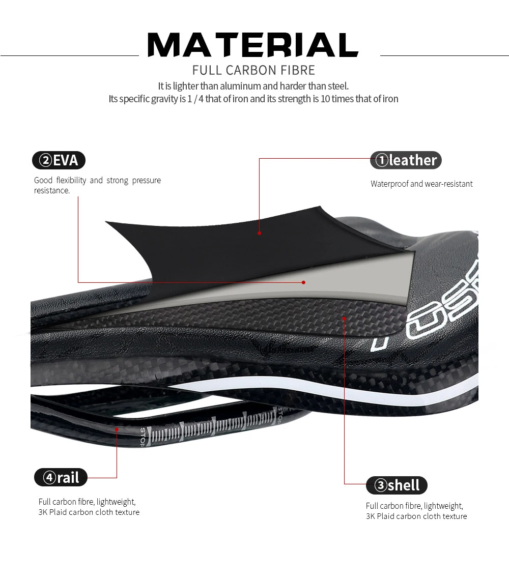 Седло Велосипедное большого размера 275*147*37 мм