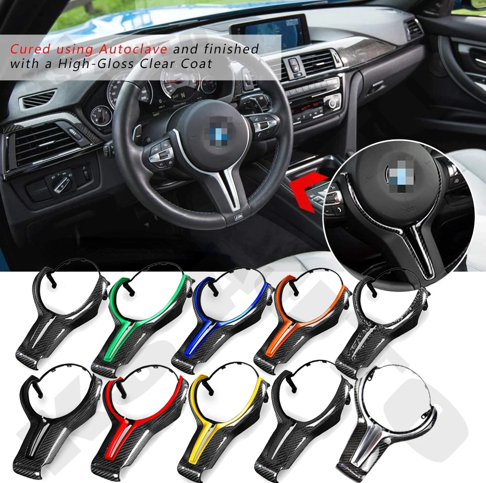 M power Steering Wheel Covers Car Carbon Fiber M sport Steer