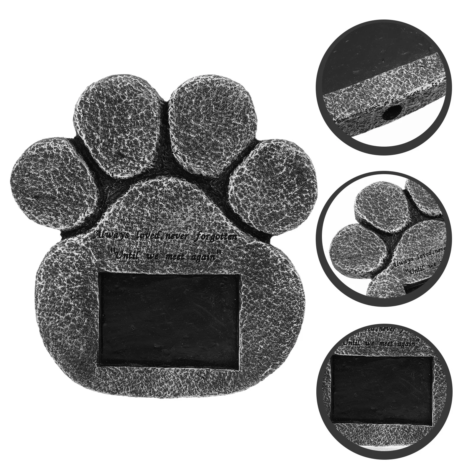 

Dog Tombstone Resin Dog Gravestone Paw Shape Tombstone for Garden Yard