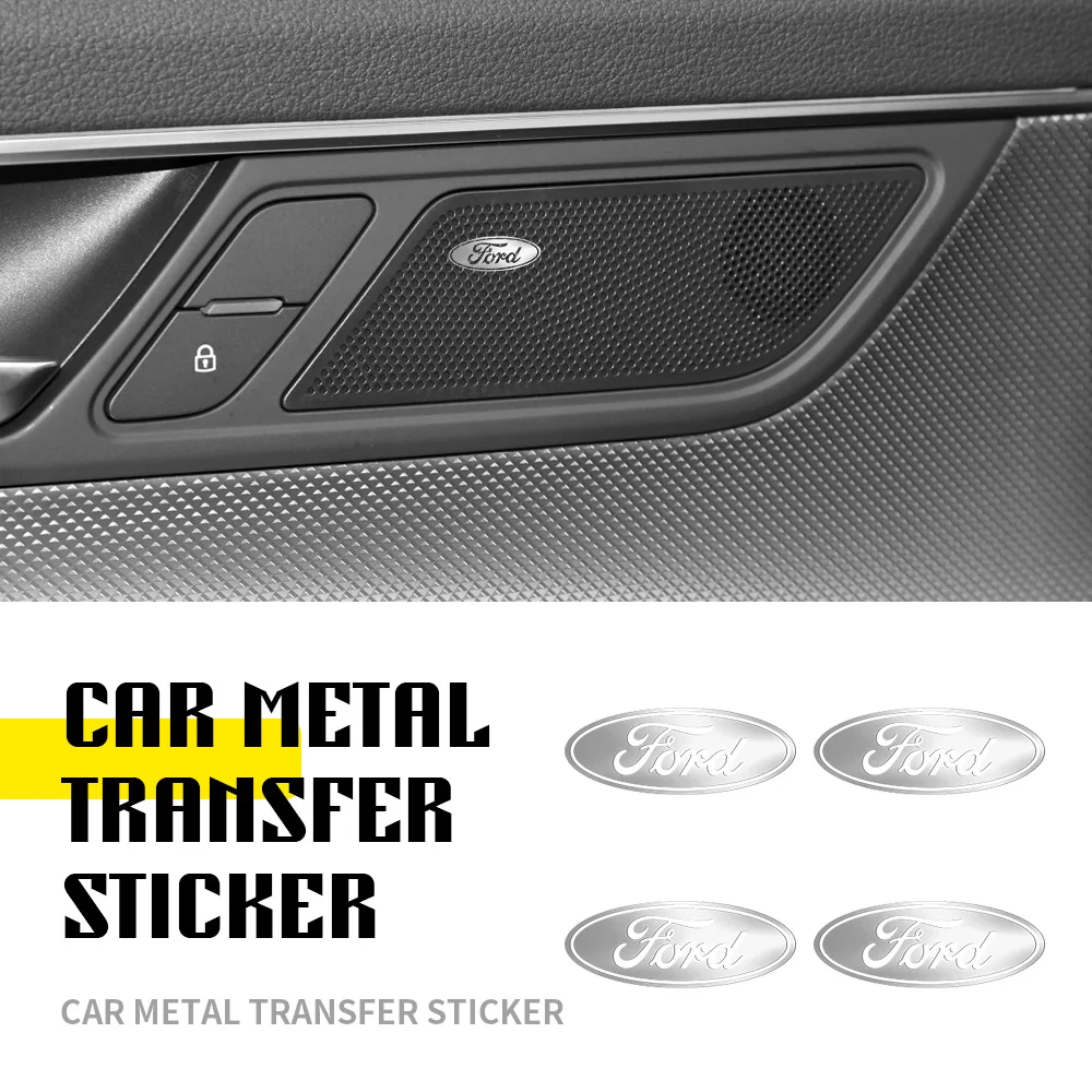 

Car Interior Aluminum Sticker Auto Badge Logo Decoration For Ford Fiesta Mondeo Fusion Explorer Escape Shelby Edge Ecosport Kuga