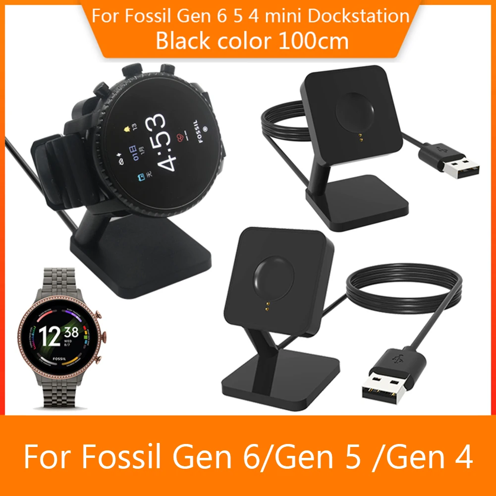 

Smartwatch USB Charging Cable for Fossil Gen 6/5/4 Desktop Charger Wire Dock Power Charger Station Instruments