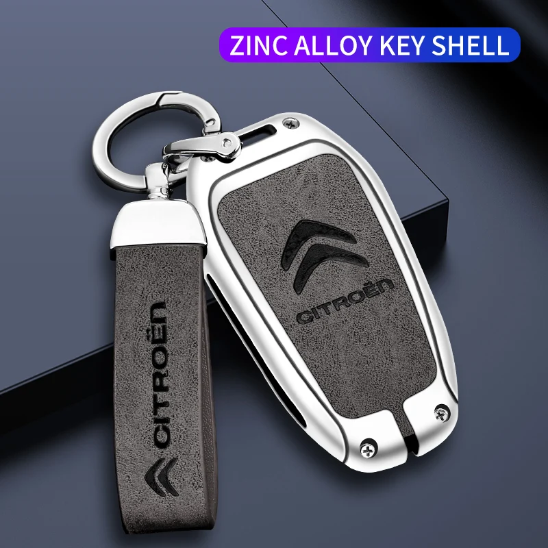 

Car Key Case Shell Auto Emblem Keychain Ring For Citroen C4 C3 C5 C1 C2 Berlingo Picasso Saxo DS3 Jumpy C.-Elysee Aircross Cactu
