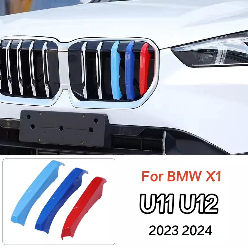

Для BMW X1 2023 2024 U11 U12 ABS автомобильные передние решетки полосы чехлы сетки зажимы накладка автомобильные аксессуары 3 шт.