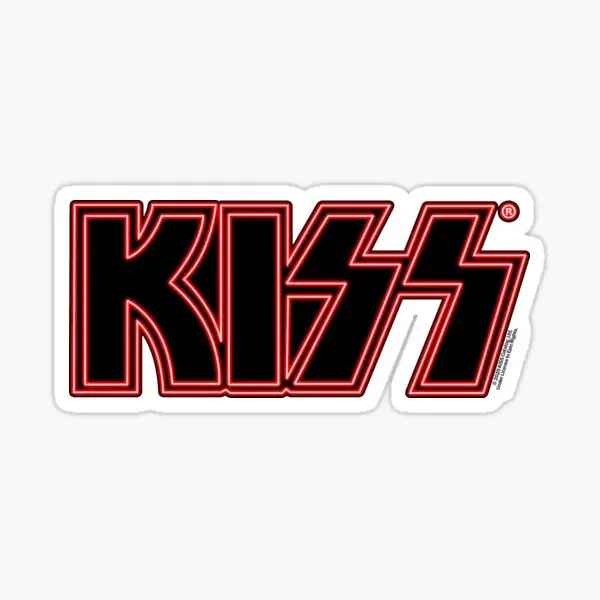 

Красный светящийся неоновый знак Kiss на черный 5 шт. автомобильные наклейки для автомобиля фон комната бутылки для воды печатные наклейки мотоцикл Дети Дом