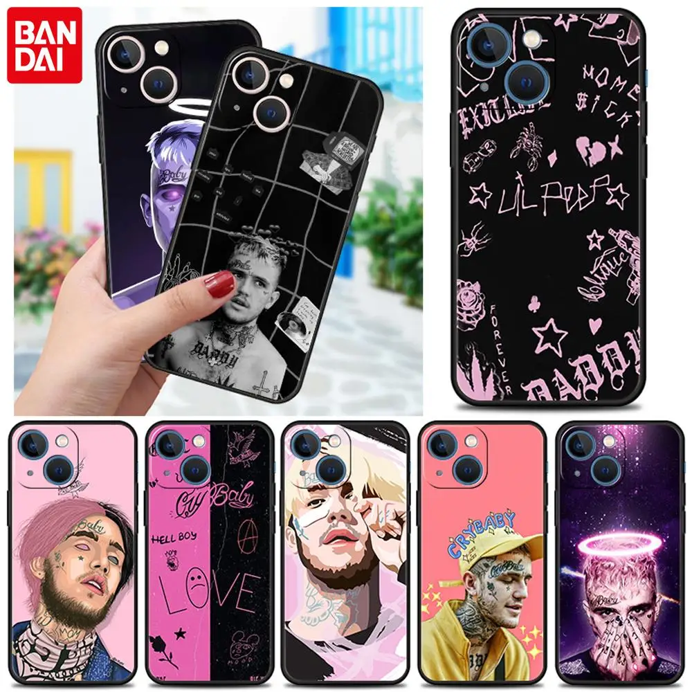 Lil peep чехол для телефона Fundas Apple iPhone 13 11 12 Pro 7 XR X XS Max 8 6 6S Plus 5 5S SE 2022 Черный