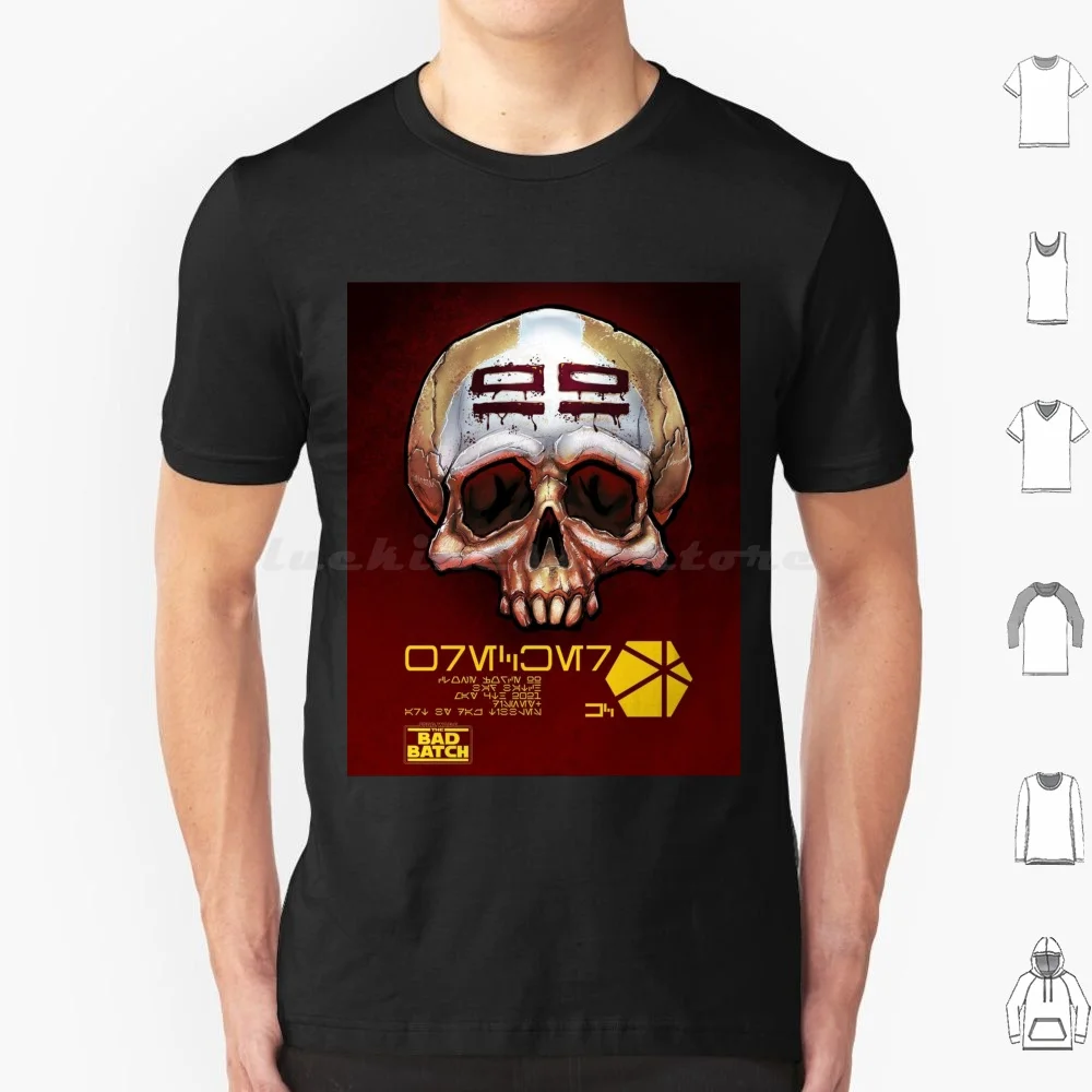 Skull Wrecker T Shirt 6xl Cotton Cool Tee Bad Batch The Clone Force 99 Wars Hunter Star Tech Crosshair Echo