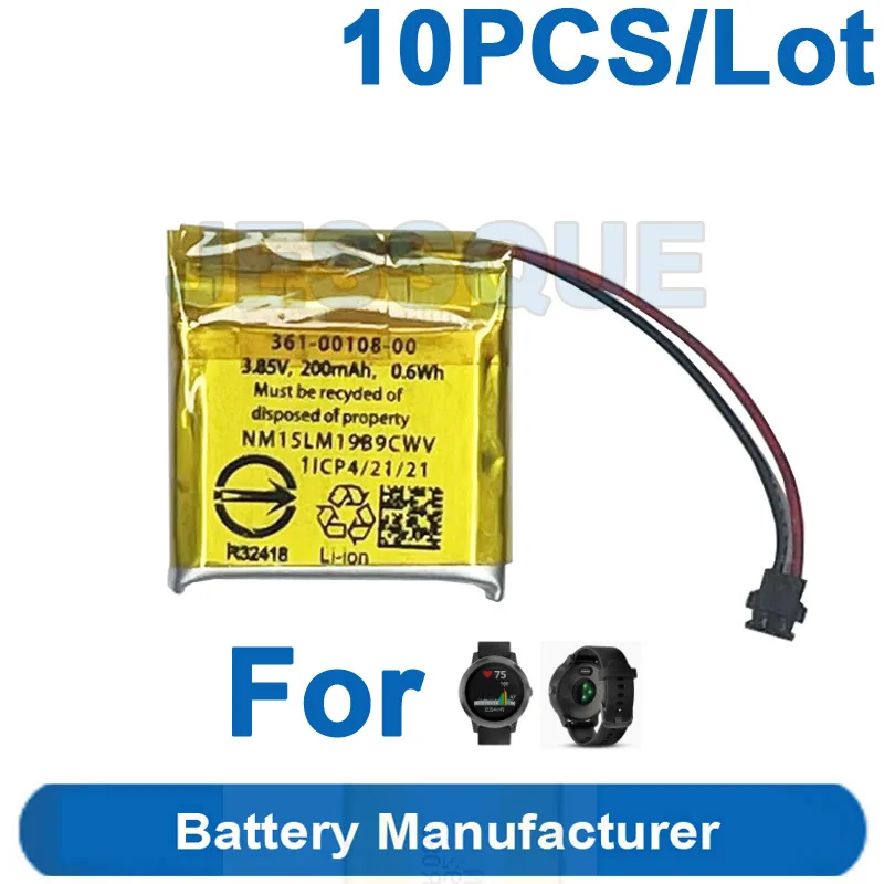 

10PCS/Lot 200mAh 361-00108-00 Battery For Garmin Vivoactive 3 Vivoactive3 GPS Sports Watch Batterie Accumulator AKKU
