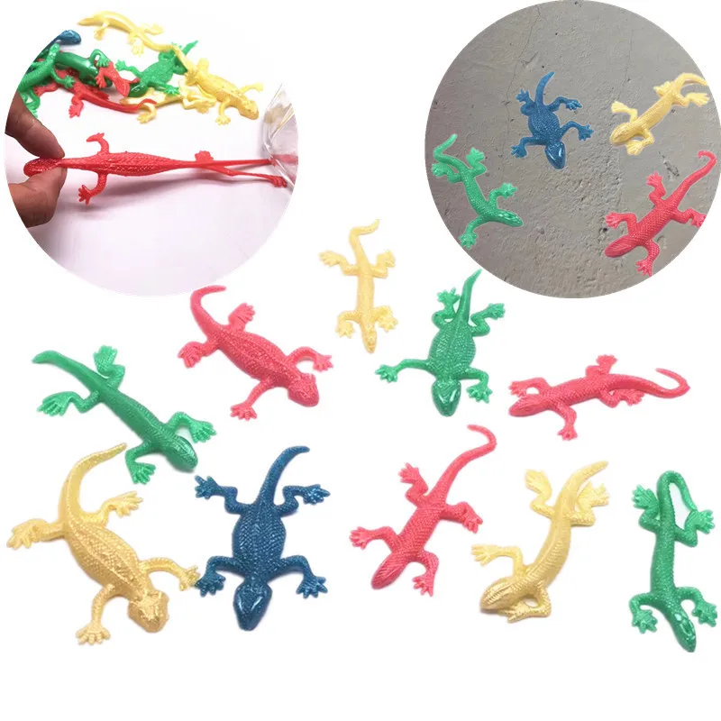 10 шт. забавные игрушки на Хэллоуин мягкая Ящерица из термопластичной резины