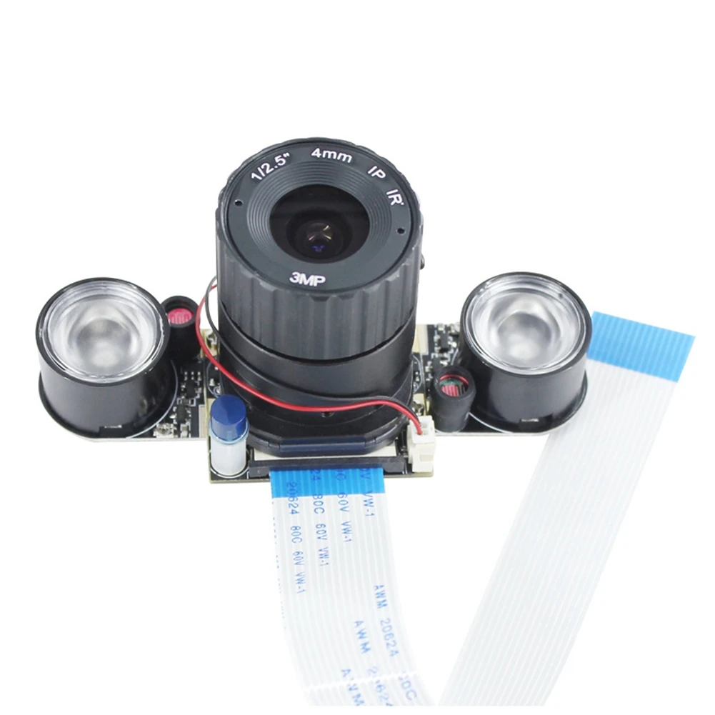 

Модуль камеры OV5647 с регулируемым фокусом 65 ° 4 мм 5 Мп Пиксельная камера ночного видения IR-CUT для Raspberry 2 4 3B +