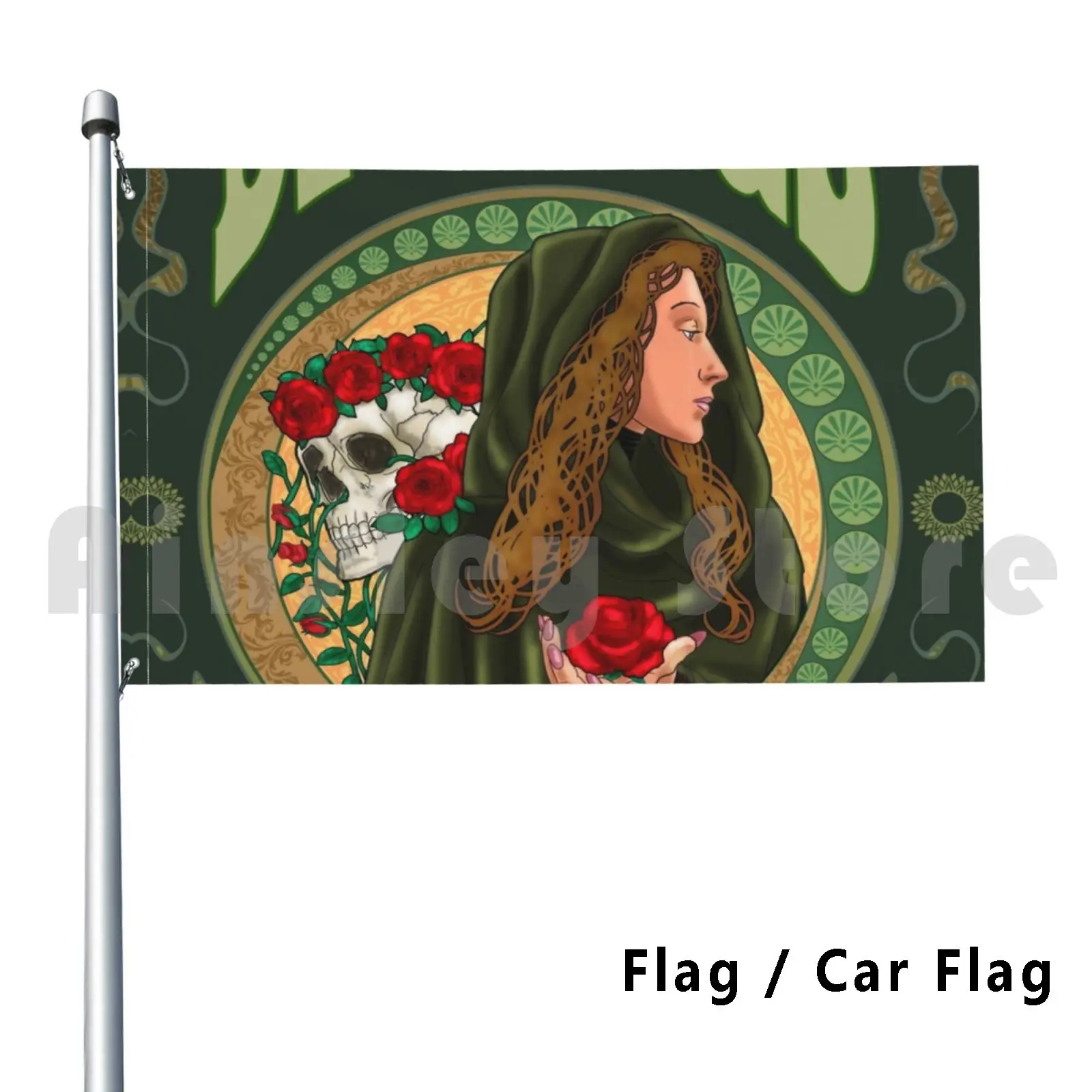 

Dead Head Outdoor Decor Flag Car Flag Dead Dead Head Hippies Concerts Music N Roll Psychedelic Art Nouveau Nostalgic