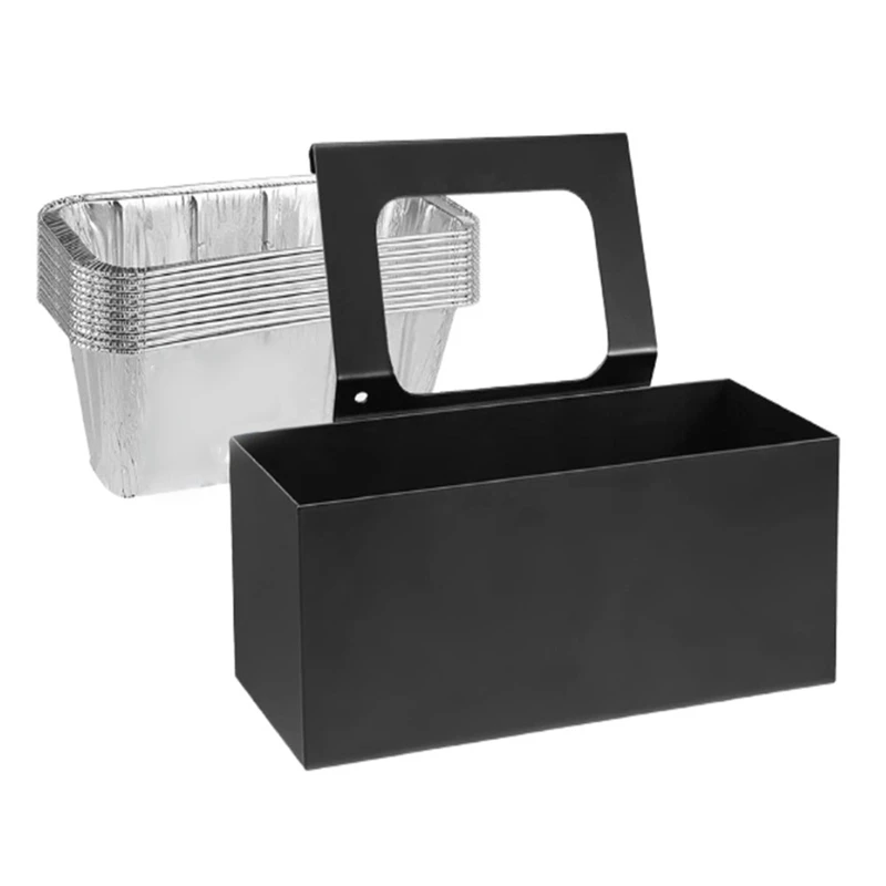 

Universal Oil Receiving Box For Grill For 17 Inch, 22 Inch, 36 Inch Baking Pan With Tin Box For Grills, Camping Black