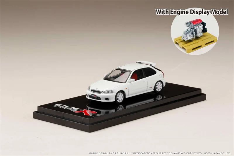 

Hobby Japan 1:64 Honda CIVIC TYPE R (EK9) White Diecast Model Car